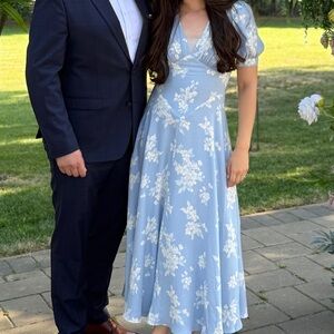 Floral Blue Dress